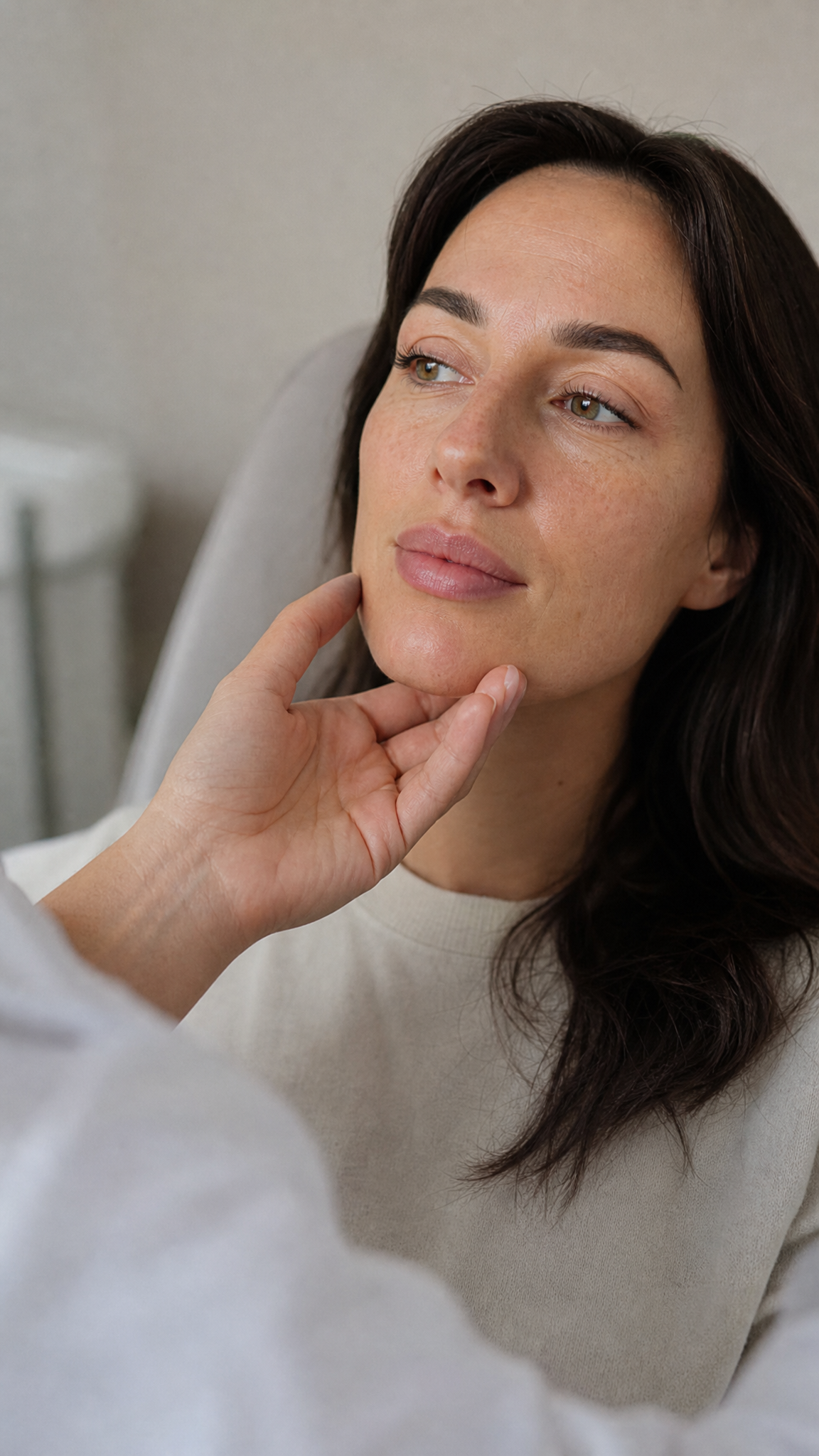 Lip filler behandling, detalj